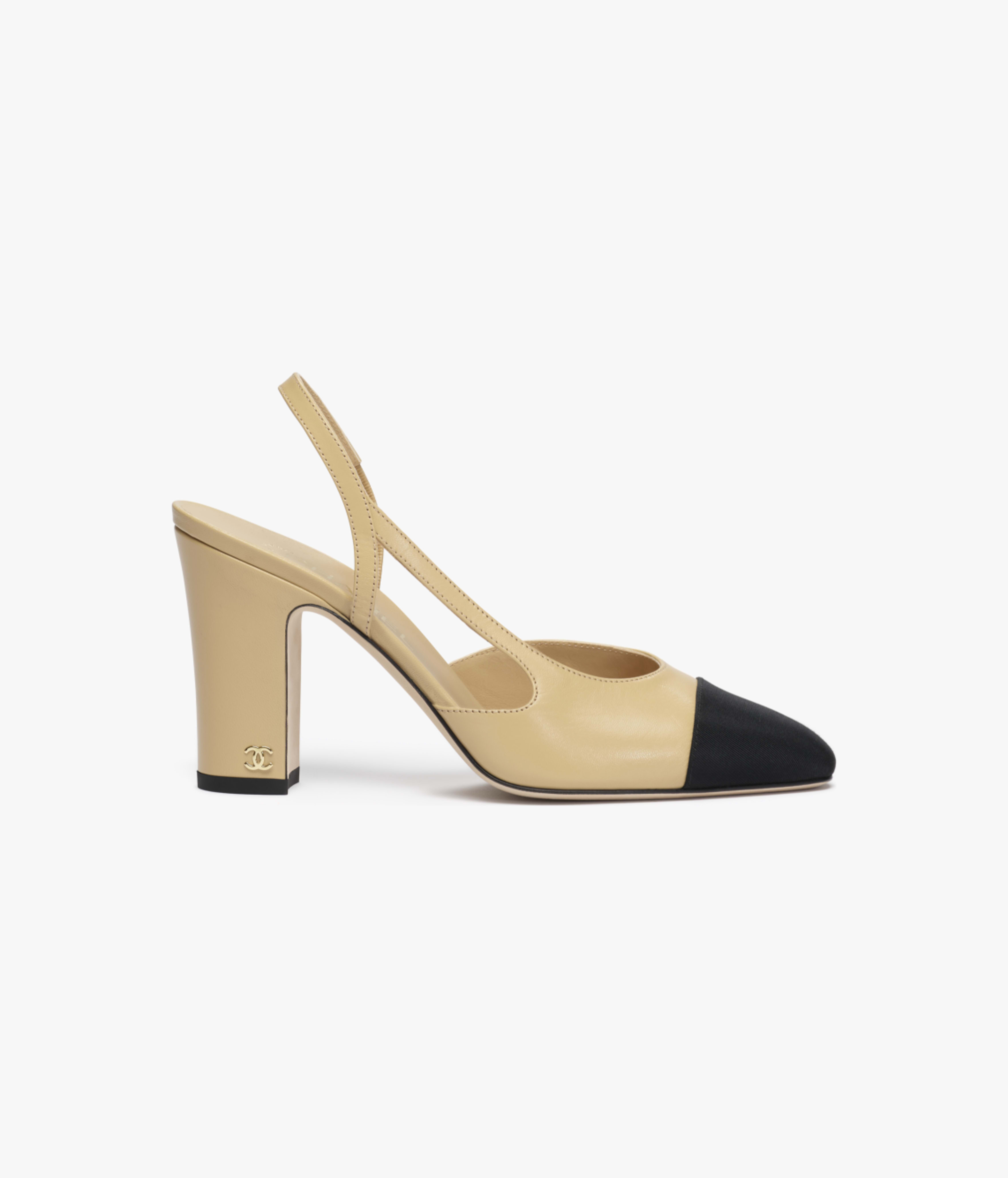 Slingbacks - Slingbacks and Pumps - Beige & Black